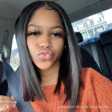 Wholesale Bob Wig Vendor 100% Malaysian Hair Wig 150% 180% Density 613 Bob Style 4*4 Closure Front Lace Wig Deep Wave